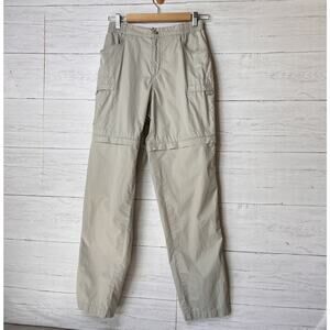 Columbia Pants Womens Size 6 Beige Cargo Convertible Hiking Gorpcore Lightweight